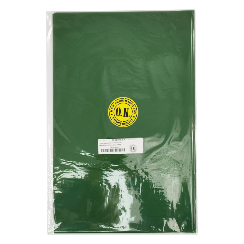 PAPEL CALCANTE `TT` P/MANUALIDADES SB.25pz.44x56cm.CERA VERDE