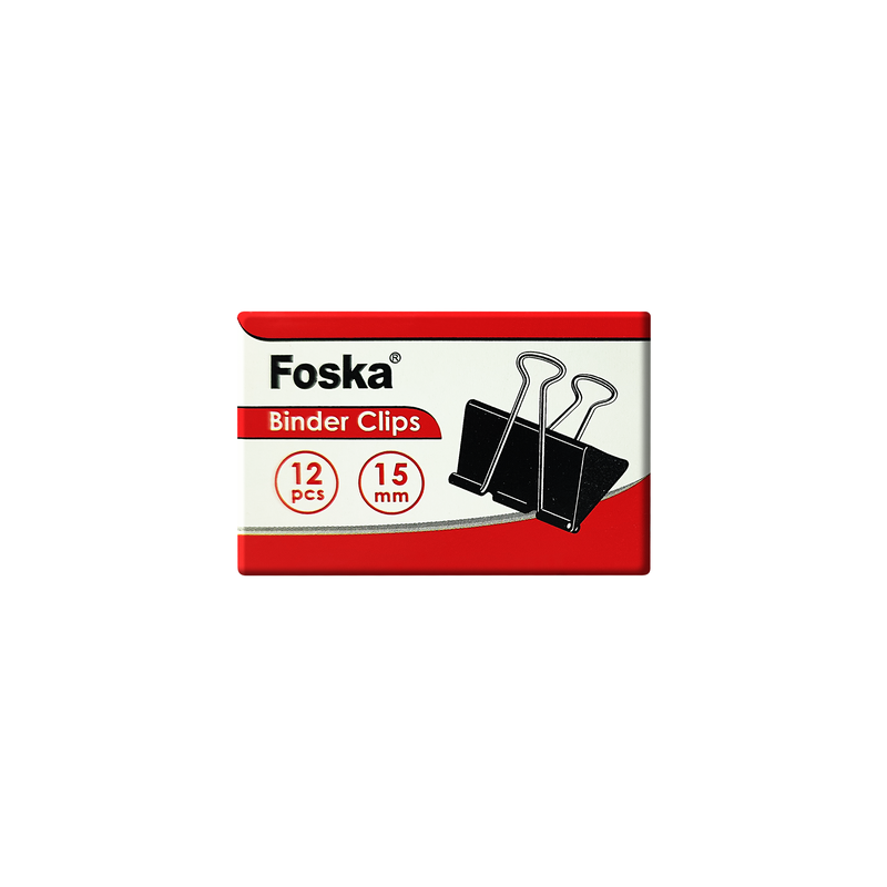 GANCHOS DE MORDAZA `FK` CJ.12pz.15mm.CROMADO+NEGRO T/REBATIBLE