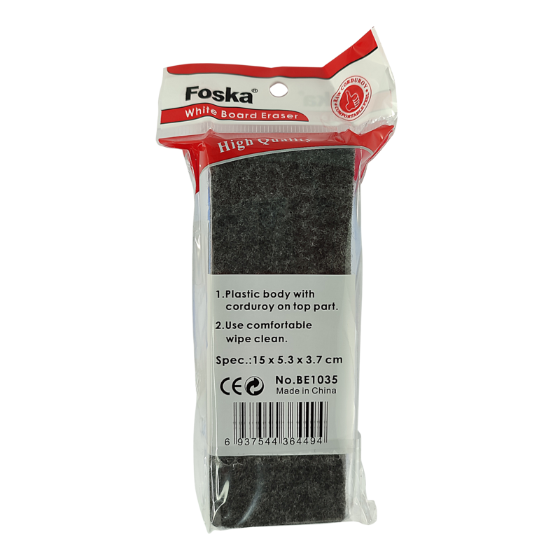 BORRADOR P/PIZZARRA `FK` MAGNETICO BL.1pz.5x15cm.C/OXITE C/PORTAMARCADORES