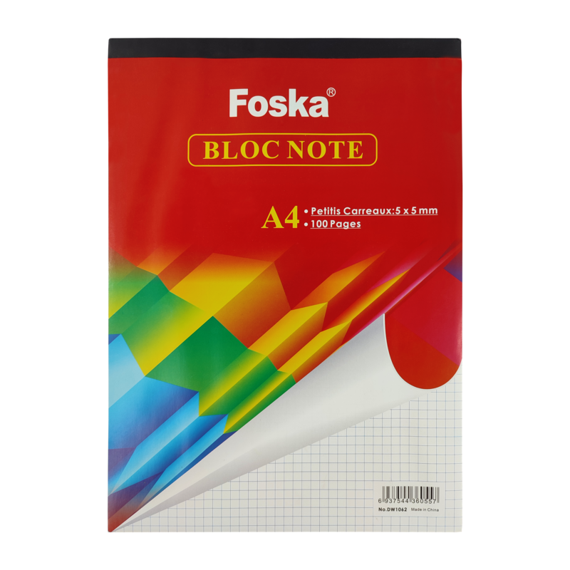 BLOCK OFICINA 'FK' A4 CUADRICULADO AMBAS CARAS 210x297mm.70gr.PQ.10pz.x100hj.C/U.