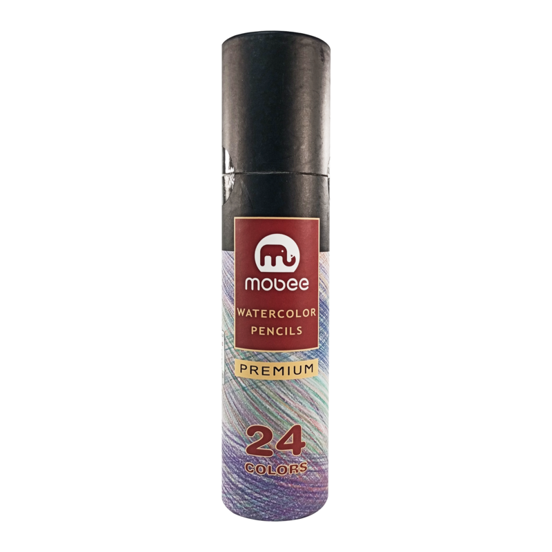 CREYONES/LAPIZ DE COLORES `MB` REDONDO ACUARELABLE CJ.1st.x24 COL.MINA DIAM.2,5mm.