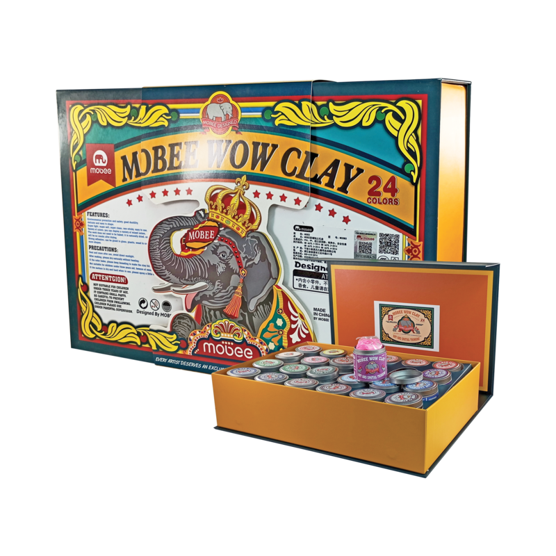 MASAS SET P/MANUALIDADES 'MB' ET.1st.ARTISTICO C/24 COLORES SUPER PLASTILINA WOW EFECTS