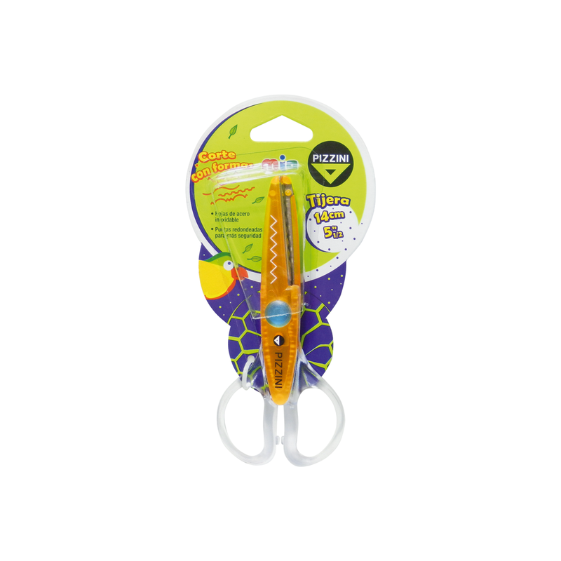 TIJERA CORTE DECORATIVO `PZ` 13.5cm.(5.1/4`) CJ.12pz.C/5 DIF.FIGURAS