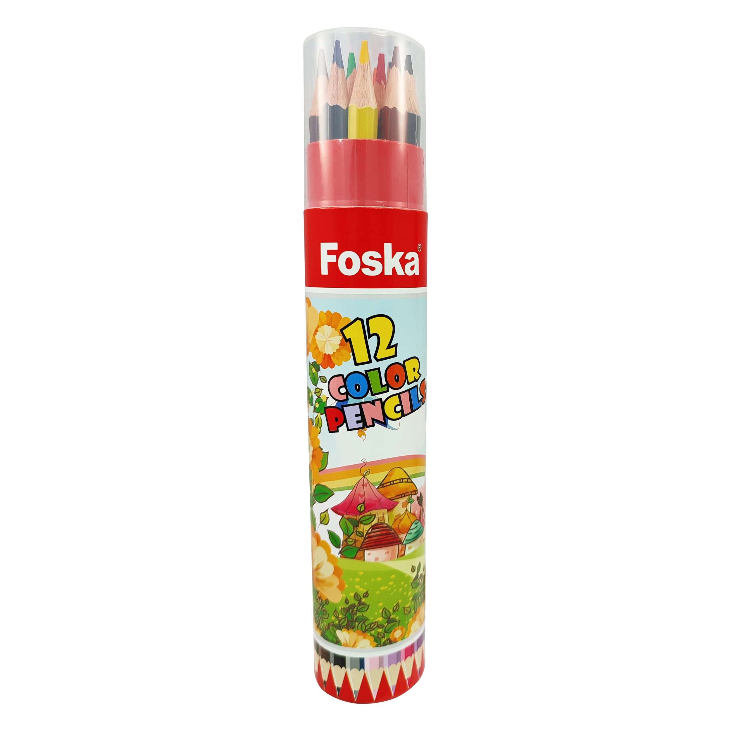 CREYONES/LAPIZ DE COLORES `FK` HEXAGONAL PROFESIONAL TB.12PZ.MINA DIAM.2,5MM.