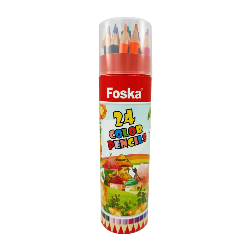 CREYONES/LAPIZ DE COLORES `FK` HEXAGONAL PROFESIONAL TB.24PZ.MINA DIAM.2,5MM.