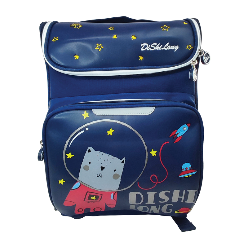 MORRAL ESCOLAR 'FK' ERGONOMICO/IMPERMEABLE/REFLECTIVO EP.1pz.44x31x13cm.AZUL