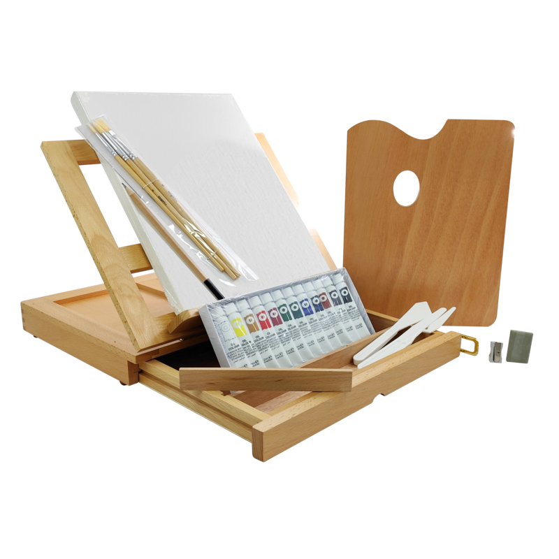 ESTUCHE-CABALLETE ARTISTICO MADERA T/ESTUDIO 