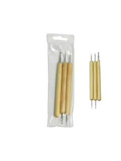 REPUJADORES P/PORCELANA FRIA `OK` ACERO-INOX.DOBLE PUNTA JG.3pz.