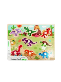 JUEGO DIDACTICO 'KC' ROMPECABEZAS DE DINOSAURIOS P/18 MESES O +.JG.1kt.10pz.ENELDO/CHAP.