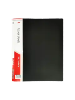 CARPETA CATALOGO PLASTICO (PE) `FK` CA/OF/A4 31x22cm.CAPACIDAD 20 FUNDAS/TAPA DURA