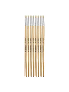 PINCEL CERDA BLANCA `SA` REDONDO UNIVERSAL # 4 PQ.12pz.MANGO LARGO NATURAL