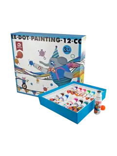 PINTURAS SET INFANTIL BIO-LAVABLE 'MB' ET.12pz.x60cc.C/U.ROLON-DOT COL.SURT.C/CARTILLAS/ACC.