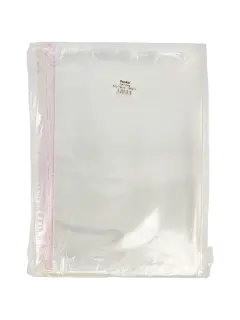 BOLSA PLASTICA (PPO) CRISTAL FK 52X70CM.C/SOLAPA Y PEGA PQ.100PZ.SIN FUELLE