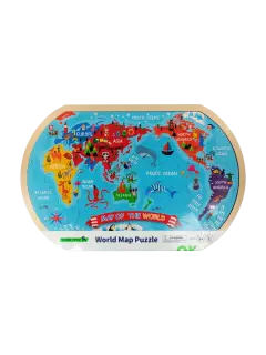 JUEGO DIDACTICO 'KC' ROMPECABEZAS DE MAPAMUNDI P/3 AÑOS O +.JG.1kt.37pz.ENELDO/CHAPEC