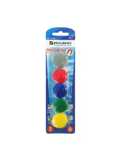 IMAN RIGIDO `OK` GDE.REDONDO 30mm.BL. 5pz.COL.SURT..AM/AZ/RO.