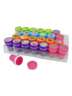 SELLO TEMATICO DECORATIVO 'FK' DIAM.20mm.CJ.26pz.FIGURAS INFANTILES FORMAS SURT.
