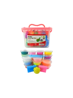 MASA SINTETICA P/MODELAR `FK` PLASTIGOMA-FOAMY ET.24pz.x10gr.C/U.COLORES INTENSOS SURT.