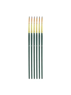 PINCEL SINTETIC `CS` ESCRITURA REDON.ORO # 2 PQ.6pz.MANGO CORTO VERDE