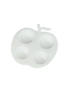 PALETA ARTISTICA HUEVERA `SA` PLASTICA FORMATO MANZANA CJ.1pz.4 CAVIDADES 12x12cm.