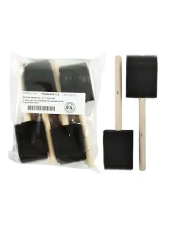 BROCHA SINTETICA `SA` PLANA MEDIA 40mm.PQ.12pz.GOMAESPUMA NEGRA/EXTRA PLANA/MGO.CORT