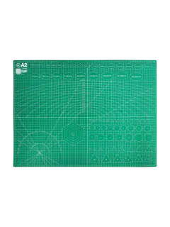 BASE DE CORTE/CUTTING MAT (PVC) OK 600x450x3,0mm.PQ.1pz.DOBLE CARA/RETICULADA VERDE