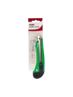 CUCHILLA GDE.`FK MANGO PLASTICO #2 18x100mm.PQ.1pz.PRECORTADA C/FRENO/DE LUXE HD