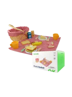 JUEGO DIDACTICO SET 'KC' CANASTA DE PICNIC P/3 AÑOS O +.JG.1kt.23pz.CHAPEC/ENEBRO/MDF/PLAST