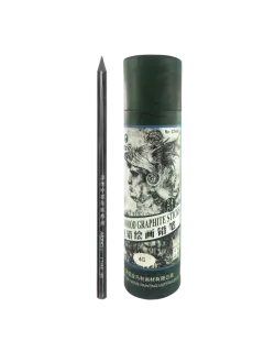 GRAFITOS PRENSADOS `MS` LAPIZ SOLIDO/WOOD-LESS ET.24pz.DIAM.7mm.4B