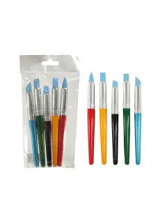 REPUJADORES P/PORCELANA/VIDRIO/CERAMICA `SA` PUNTAS TEFLON JG.5pz .MANGO CORTO