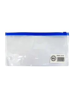 SOBRE PLASTICO (PPO) `OK` 1/2 CARTA PQ.10pz.C/CIERRE 23x12cm.COL.SURT.