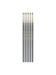 PINCEL PELO CABRA `CS` REDONDO COPA MARRON # 0 PQ.6pz.MANGO CORTO NEGRO
