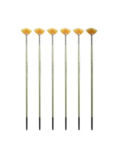 PINCEL SINTETIC `CS` ABANICO PLANO ORO # 2 PQ.6pz.M.L.