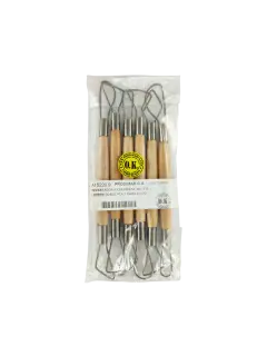 DEVASTADORES P/CERAMISTA `OK` T/ALAMBRE JG.6pz.DOBLE PUNTA LARGO 20cm.