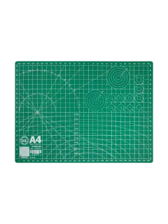 BASE DE CORTE/CUTTING MAT (PVC) OK 300x225x3,0mm.PQ.1pz.DOBLE CARA/RETICULADA VERDE