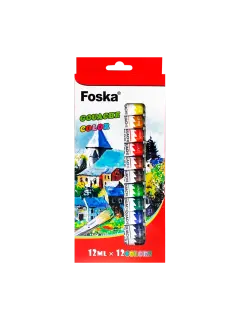PINTURAS SET ESTUDIO GOUACHE `FK` ET.12pz.x12cc.C/U.COL.SURT.EN TUBOS