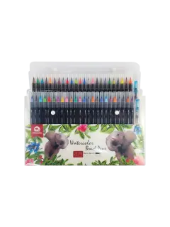 MARCADOR P/DISENO `MB` ACUARELABLES BRUSH 6,0mm.ST.48pz.COL.SURT.+MEZCLADOR