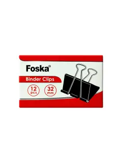 GANCHOS DE MORDAZA `FK` CJ.12pz.32mm.CROMADO+NEGRO T/REBATIBLE