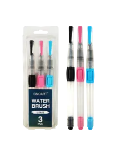 MARCADOR P/DISENO `SA` BASE AGUA T/BROCHA SINTET.RECARGABLE VARIAS MEDIDAS ST.3PZ.SURT.