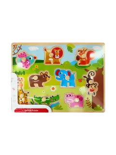 JUEGO DIDACTICO 'KC' ROMPECABEZAS DE ANIMALES P/18 MESES O +.JG.1kt.10pz.ENELDO/CHAPEC