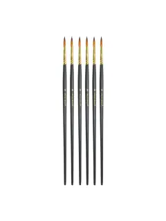 PINCEL SINTETIC `CS` REDON.PREMIUM B.ORO # 8 PQ.6pz.MANGO LARGO NEGRO