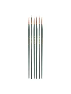 PINCEL SINTETIC `CS` REDONDO PREMIUM BLANCO # 4 PQ.6pz.MANGO LARGO VERDE