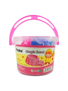 ARENA SINTETICA MAGICA `FK` ANTIALERGICA/NO TOXICA TR.500gr.C/MOLDES/COLOR ROSADO