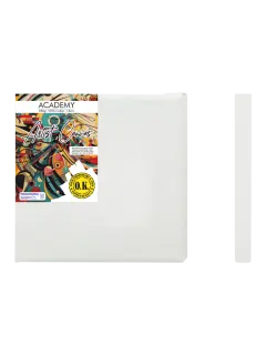 LIENZO C/BASTIDOR C/CUÑAS `SA` 1.8 GRAPA REVERSO PQ.1pz.ACADEMY 280gr. 10x10cm.(4x4")
