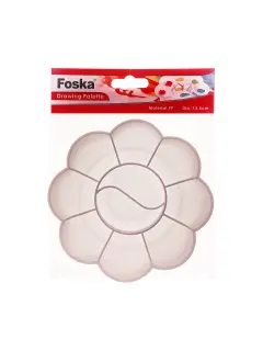 PALETA ARTISTICA HUEVERA `FK` PLASTICA FORMATO REDONDA BL.1pz.10 CAVIDADES DIAM.18cm.