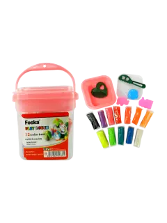 PLASTILINA PLAY-DOUGH `FK` SUPERROLLER/NO TOXICA ET.12pz.x17gr.C/U.C/12 COLORES VIVOS