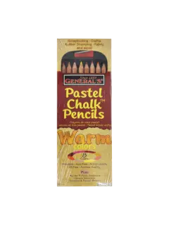 PASTEL-LAPIZ SECOS `GS` CJ. 8pz.SURT.COLORES CALIDOS/WARM