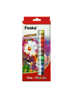 PINTURAS SET ESTUDIO ACRYLICA `FK` ET.12pz.COL.SURT.x12cc.C/U.EN TUBOS