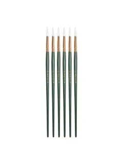 PINCEL SINTETIC `CS` REDONDO PREMIUM BLANCO #12 PQ.6pz.MANGO LARGO VERDE