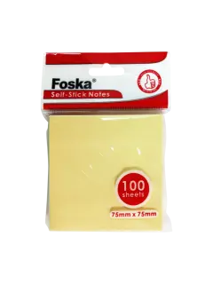 BLOCK TACO-POST 'FK' AUTOADHESIVO BOND 7,5x7,5cm.ST.100hj.TONO AMARILLO