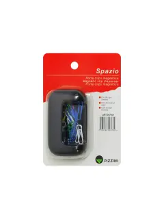 PORTA-CLIPS `PZ` MAGNETICO BL.1pz.ACRIL-EBANO C/COLOR-CLIPS